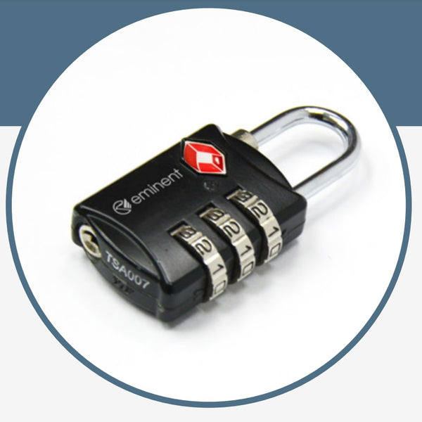 Samsonite TSA-approved luggage lock default 0-0-0 combination setup